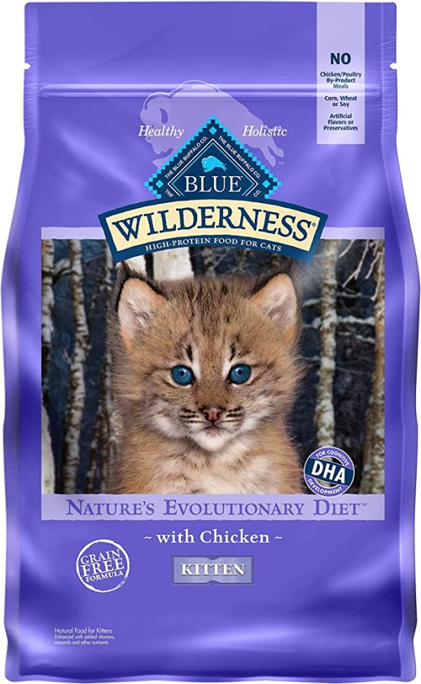 Blue Buffalo Wilderness High Protein, Natural Kitten Dry Cat Food For Sale