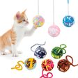 8 Pack Colorful Woolen Yarn Ball with Bell for Cat Supply