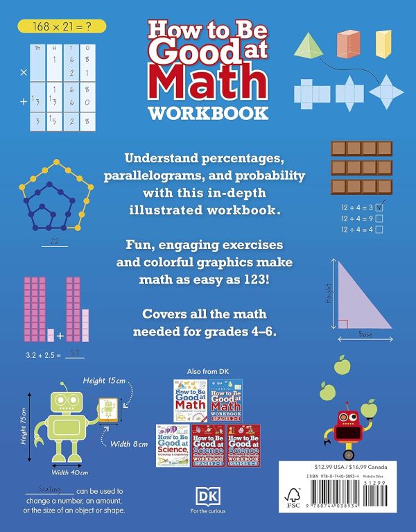 How To Be Good At Math Workbook, Grades 4-6 Sale