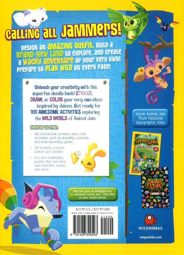 Animal Jam Sticker Doodle Book Cheap