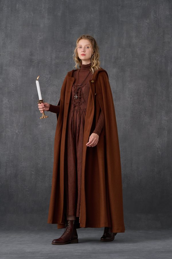 Parini 33 | Maxi Hooded wool cloak coat on Sale