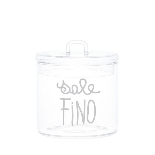 Barattolo in Vetro Borosilicato Serigrafato - Sale Fino Online Sale