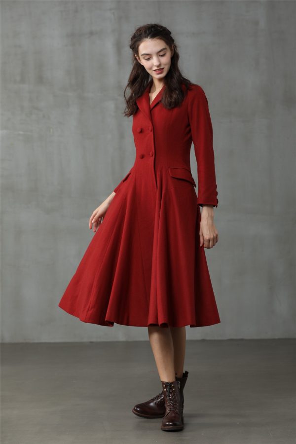 Roman Holiday 2020 | Red Wool Coat Jacket Supply