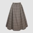 Santal 3 | Retro Plaid Midi Wool Skirt Discount