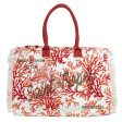 Borsa Mare o Trousse in Puro Cotone Fantasia Corallo - Phocea on Sale