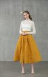 Daisy 03 | mustard yellow linen skirt Online Sale