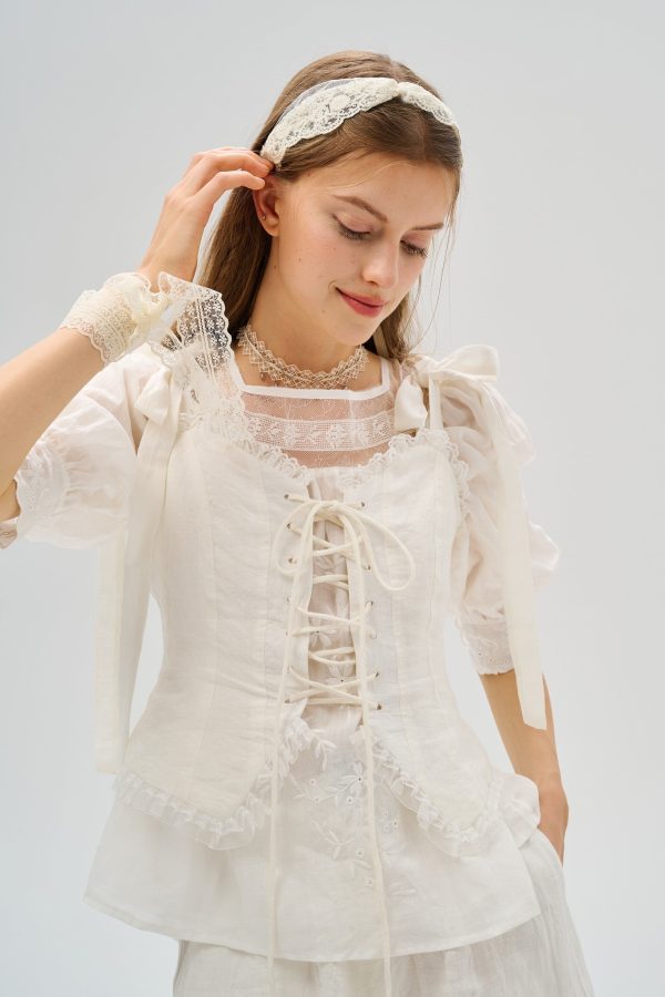 Rosemary 15 | Luxury Lace Linen Corset Hot on Sale