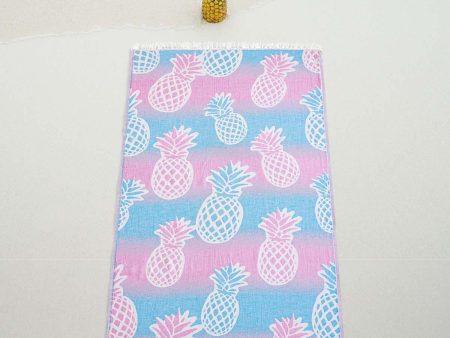 Telo Mare Fouta in Puro Cotone Jacquard Doubleface - Pineapple on Sale