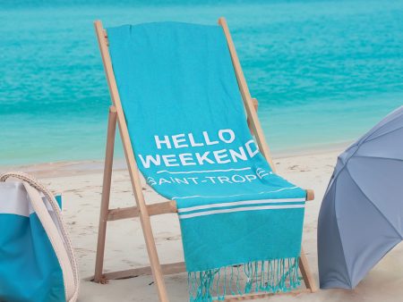 Telo Mare in Puro Cotone Nido D ape - Hello Weekend on Sale