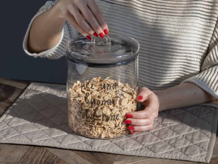 Barattolo in Vetro Borosilicato Serigrafato - Per una buona colazione Hot on Sale