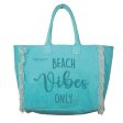 Borsa Mare o Trousse in Puro Cotone con Frangette - Beach Vibes Online Sale