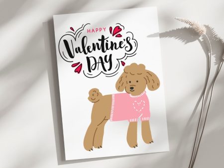 Happy Valentines Day - Blank Greeting Card Hot on Sale