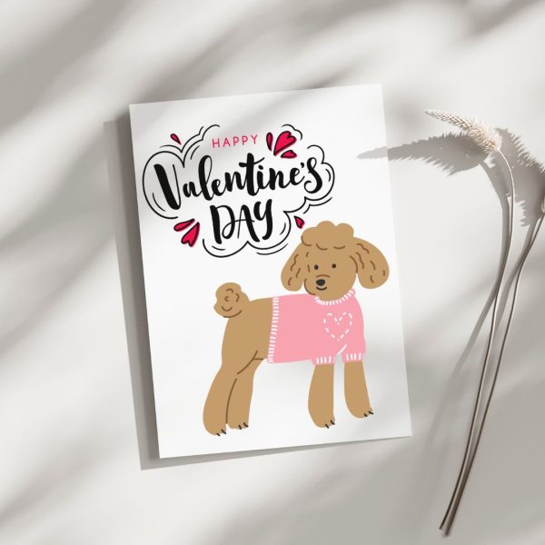 Happy Valentines Day - Blank Greeting Card Hot on Sale