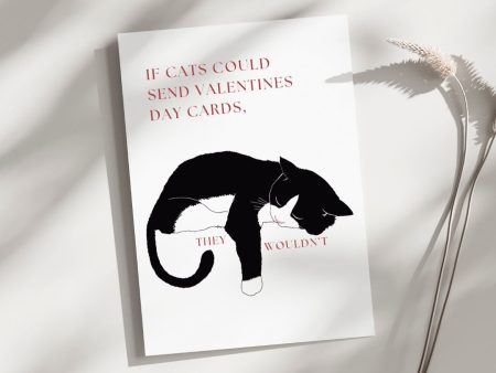 If Cats Could Give Valentines...- Blank Greeting Card Cheap