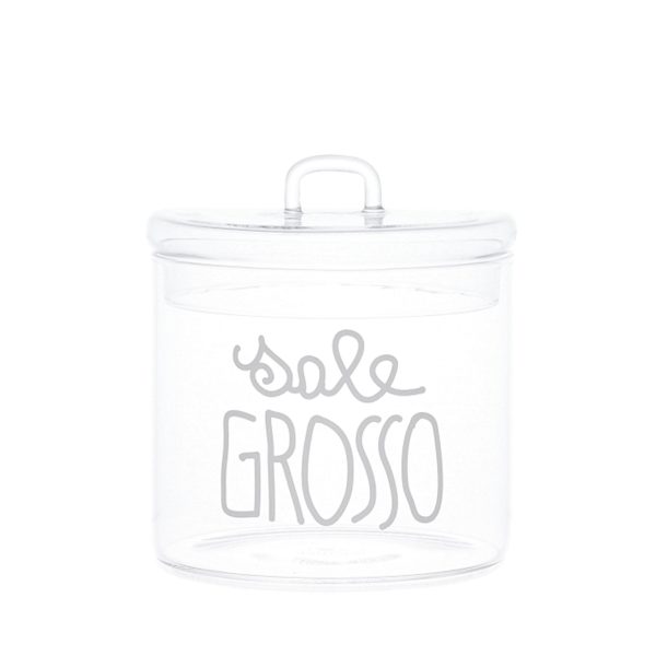 Barattolo in Vetro Borosilicato Serigrafato - Sale Grosso Hot on Sale