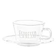 Set 2 Tazzine in Vetro Borosilicato Serigrafate - Espresso Discount