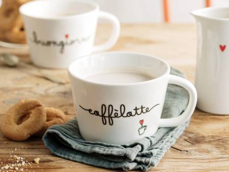 Set 2 Tazze Colazione in Grès - Caffèlatte Discount