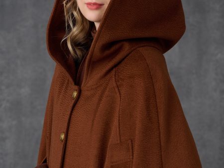 Parini 33 | Maxi Hooded wool cloak coat on Sale