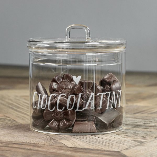 Barattolo in Vetro Borosilicato Serigrafato - Cioccolatini Online