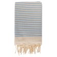 Telo Mare in Fouta di Puro Cotone a Righe Larghe - Alma Online Sale