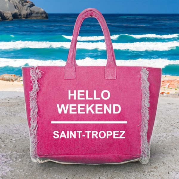 Borsa Mare in Puro Cotone Tinta Unita - Hello Weekend Online now