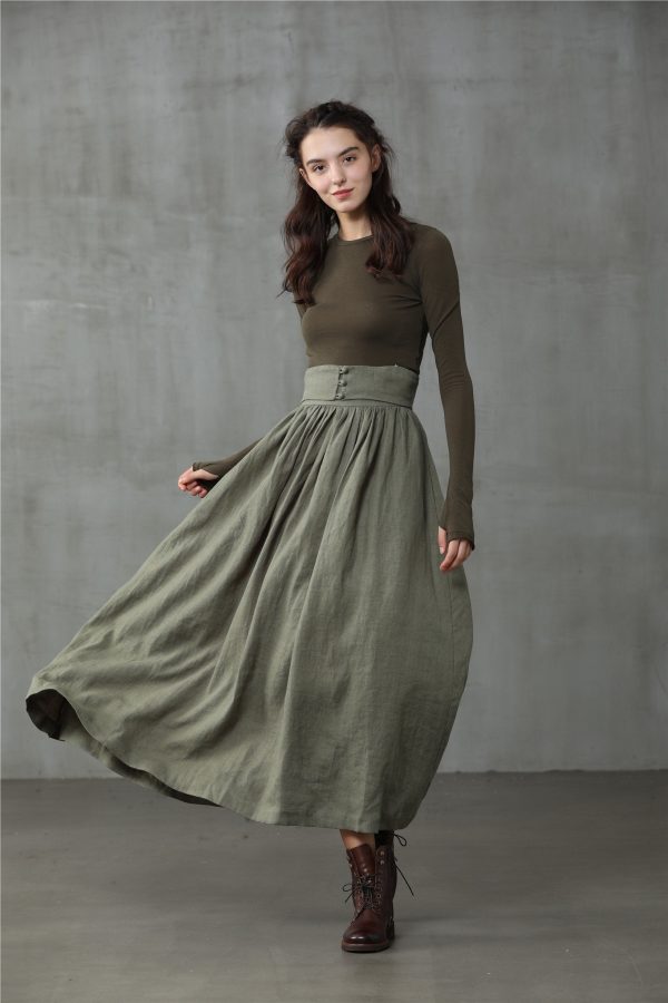 Hannah 38 | Girdle linen skirt For Discount