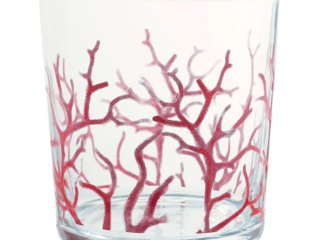 Bicchiere Acqua in Vetro Serigrafato Fantasia Corallo - Bodega Online now