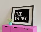 Free Britney White on Black Art Print. For Discount