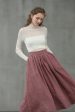 Daisy 03 | ashed lilac linen skirt Online Sale