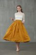 Daisy 03 | mustard yellow linen skirt Online Sale