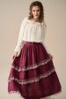 Monica 13| layered linen skirt with lace Sale