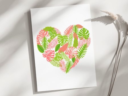 Leaf Heart - Blank Greeting Card Online now