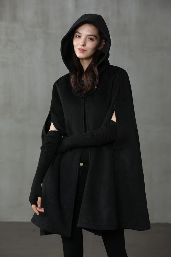 The New Yorker | Hooded Cashmere Cape For Cheap