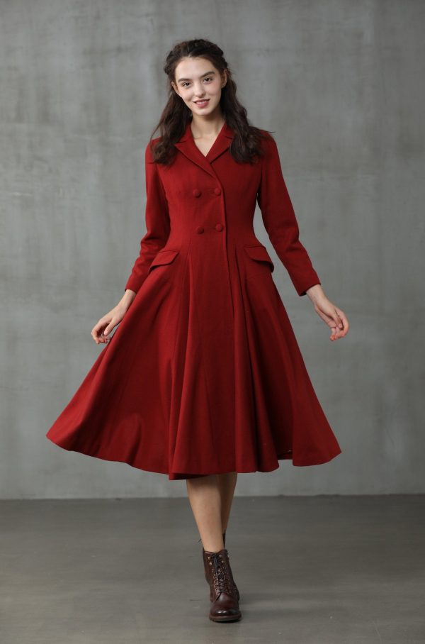 Roman Holiday 2020 | Red Wool Coat Jacket Supply