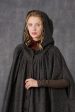 ARIEL 14 | HOODED WOOL CLOAK COAT on Sale