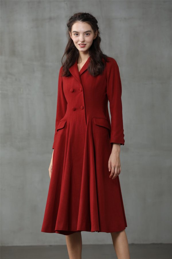 Roman Holiday 2020 | Red Wool Coat Jacket Supply