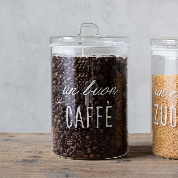 Barattolo in Vetro Borosilicato Serigrafato - Un Buon Caffè Discount