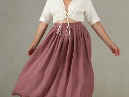 Daisy 03 | PLUS SIZE Linen Skirt Fashion