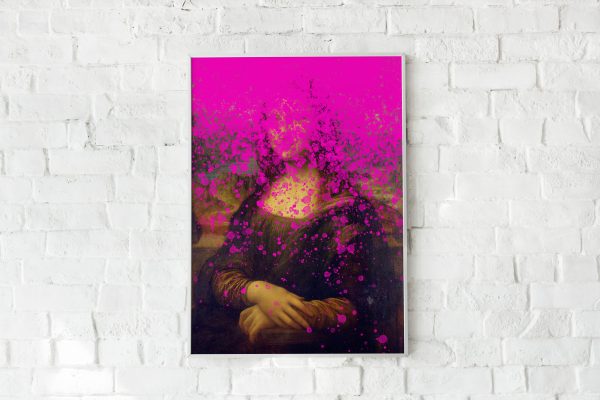 Mona Lisa Paint Splat Print. All sizes on Sale