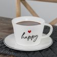 Set 2 Tazze Colazione in Grès - Happy Online Hot Sale