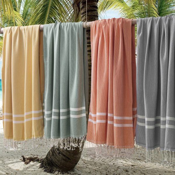 Telo Mare Fouta in Puro Cotone Tinta Unita - Portorico Supply