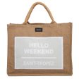 Borsa Mare o Trousse in Juta Tinta Unita - Hello For Sale