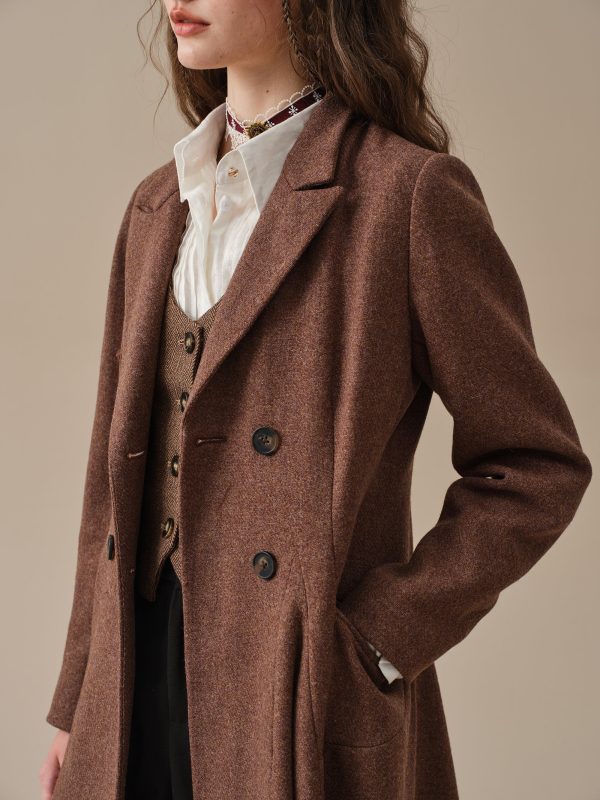 The Roman Holiday 17 | 100% wool classic coat Cheap