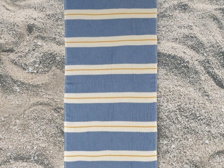 Telo Mare Fouta Rigato in Mussola di Cotone - Chelsea Online now