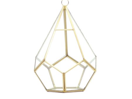 8  Gold Geometric Drop Terrarium Glass Fashion