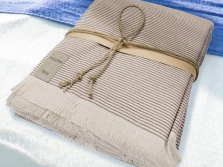 Telo Mare in Spugna di Cotone Jacquard a righe - Stripes Online