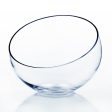 9  Glass Angled Terrarium Bowl For Sale