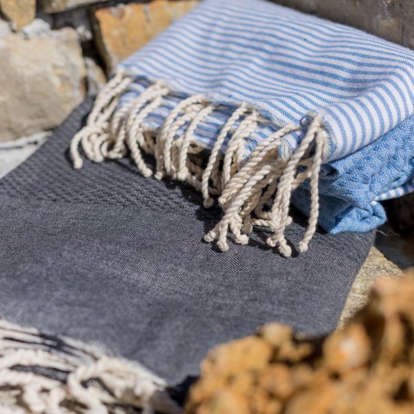 Telo Mare in Fouta di Puro Cotone Tinta Unita - Hammam For Discount