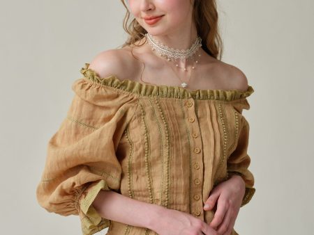 Martha 21 | Handmade lace linen blouse Supply