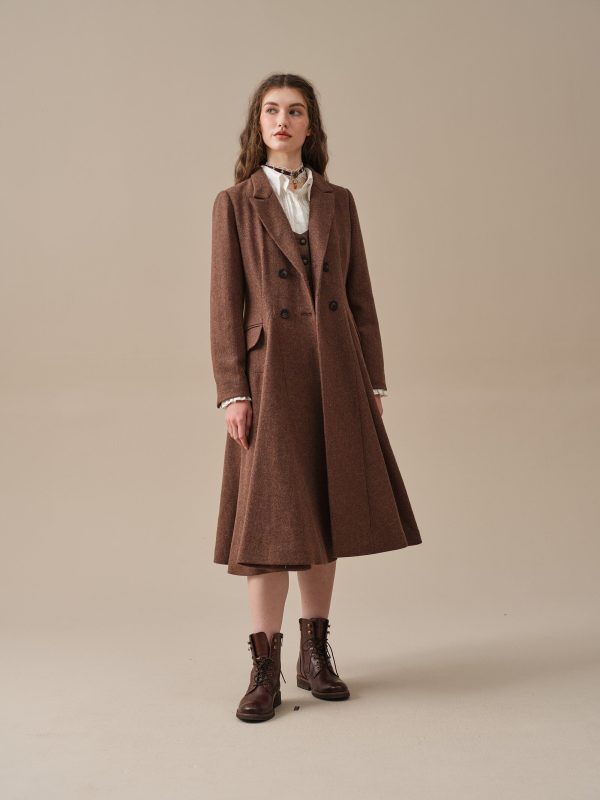 The Roman Holiday 17 | 100% wool classic coat Cheap